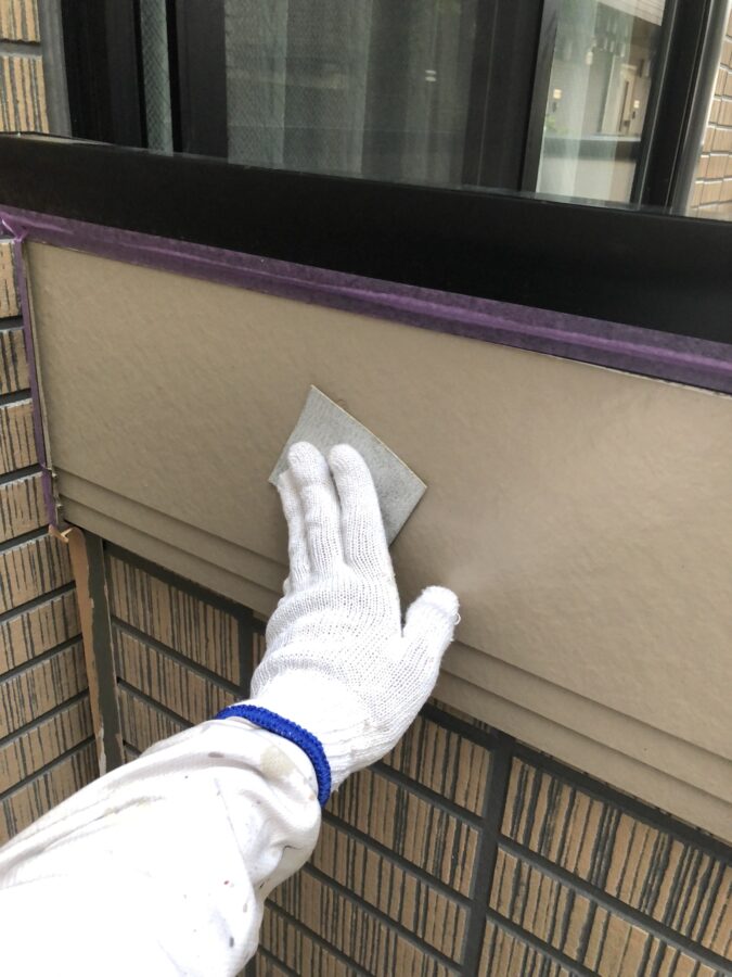 八王子市 8世帯アパート 外壁屋根塗装工事 二色塗り　幕板　ケレン